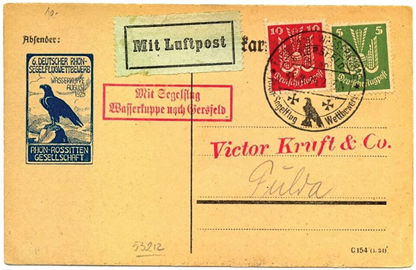 Fig 4 Germany 1925 Illustrated Card reverse