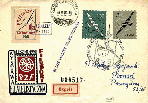 Fig 7 Glider Mail Poland 1958