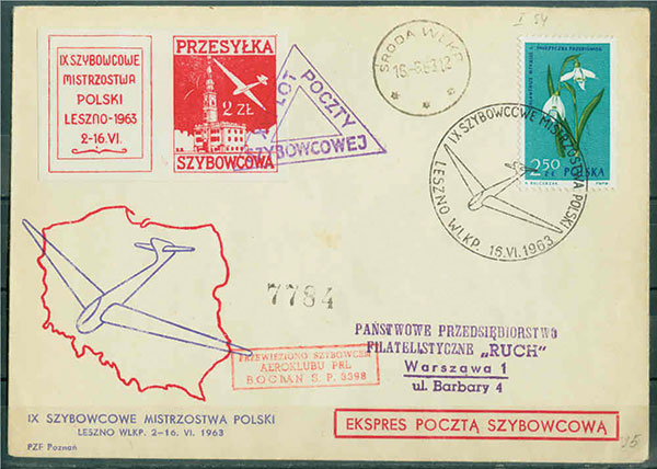 Fig 8 Glider Mail Poland June 1963