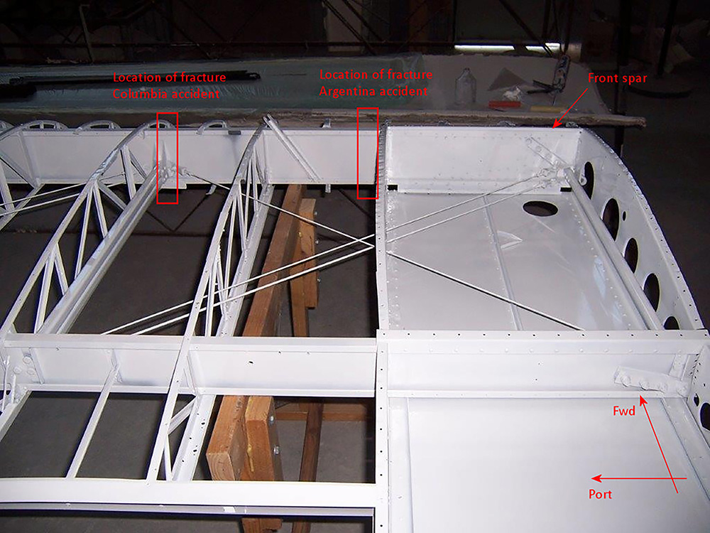 Pawnee Wing Indicating Failure Sites